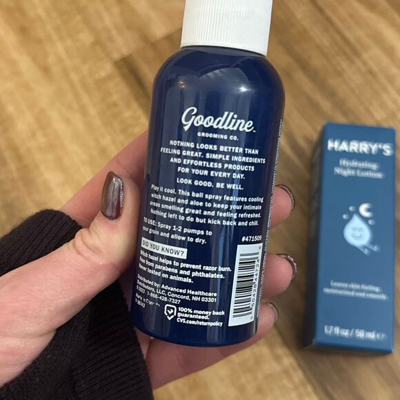 Goodline Men’s Ball Spray and Harry’s Refreshing Night Lotion NIB - Picture 2 of 3